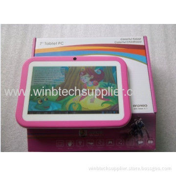 2014 Kids Tablet Pc M755 With Educational Apps &amp; Kids Mode 7 Inch Capacitive Screen Android 4.1 Dual Cam Wifi 